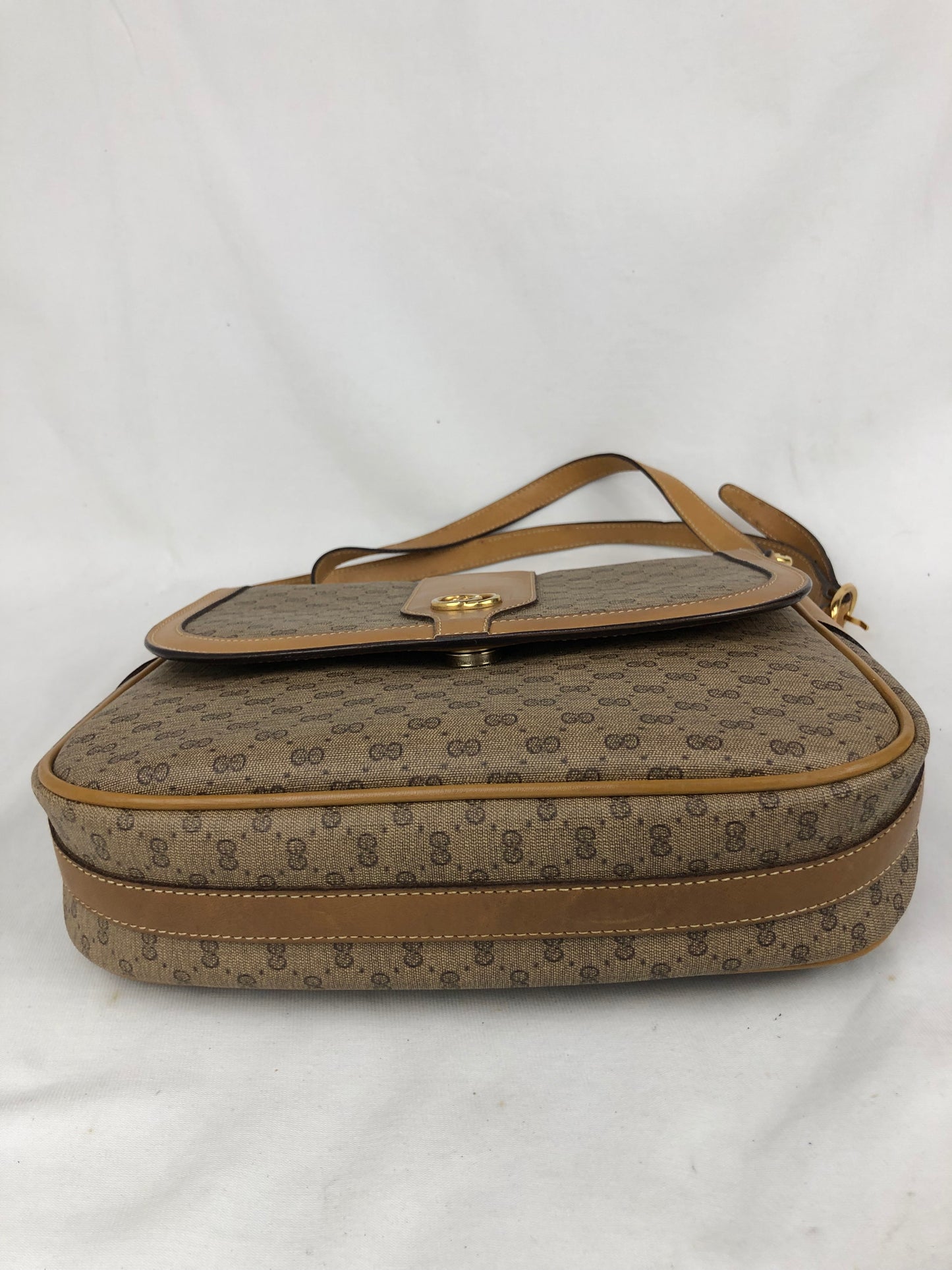 Authentic GUCCI Micro Monogram Coated Canvas Vintage Crossbody Bag