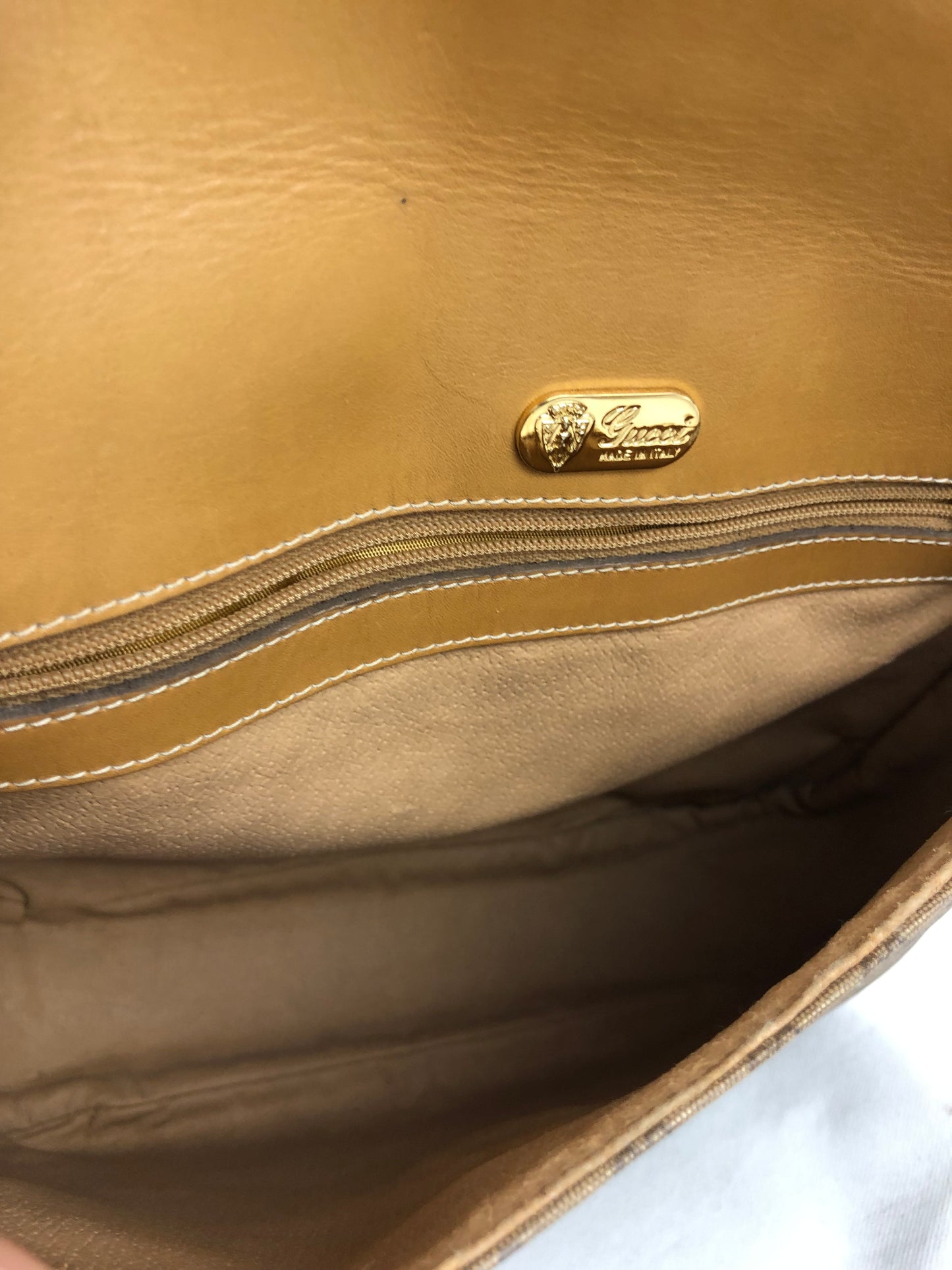 Authentic GUCCI Micro Monogram Coated Canvas Vintage Crossbody Bag