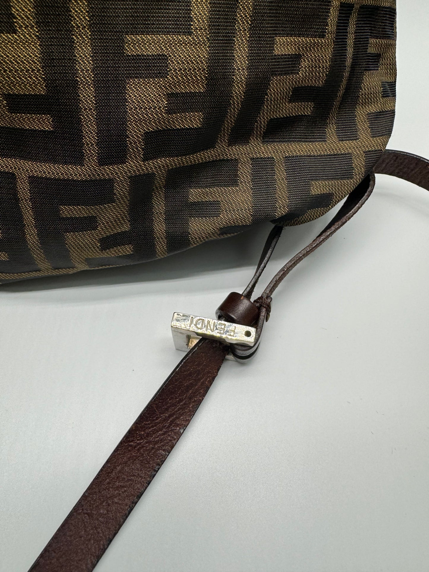 Authentic Fendi Vintage FF Zucca Cloth Backpack