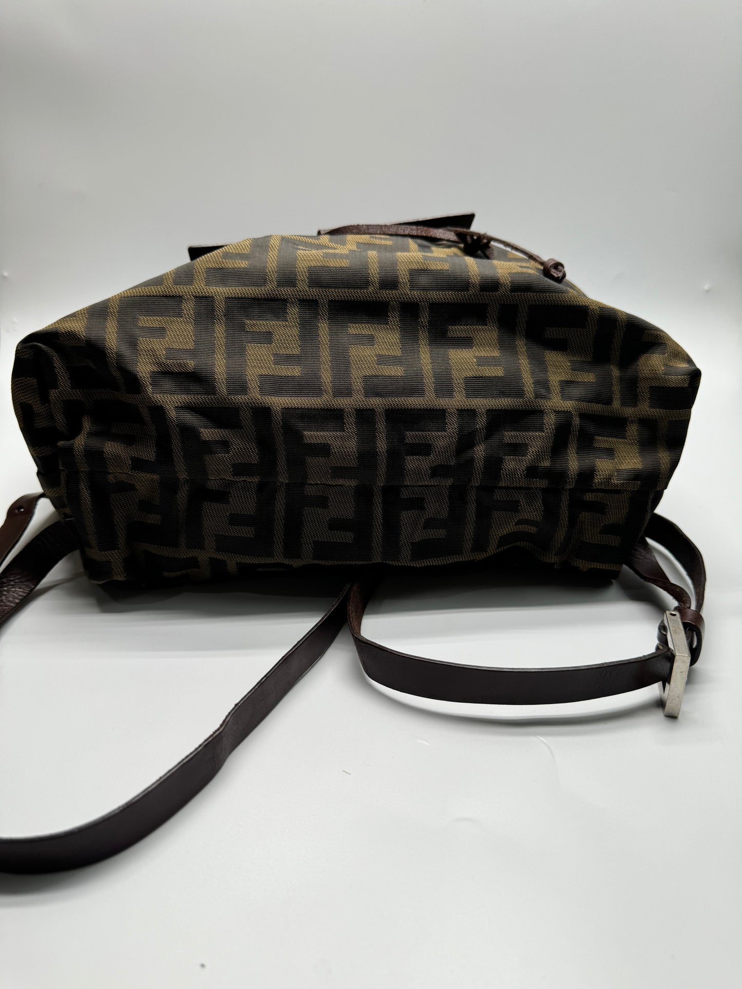 Authentic Fendi Vintage FF Zucca Cloth Backpack
