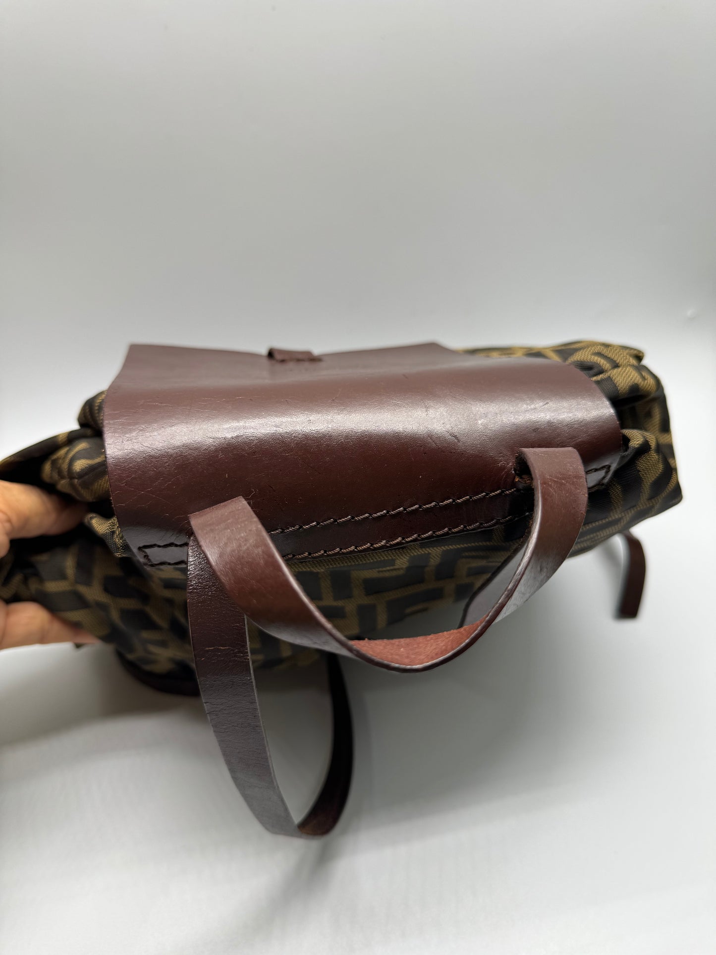 Authentic Fendi Vintage FF Zucca Cloth Backpack