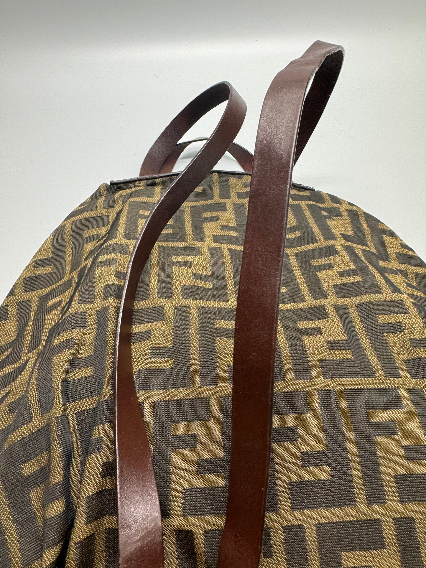 Authentic Fendi Vintage FF Zucca Cloth Backpack