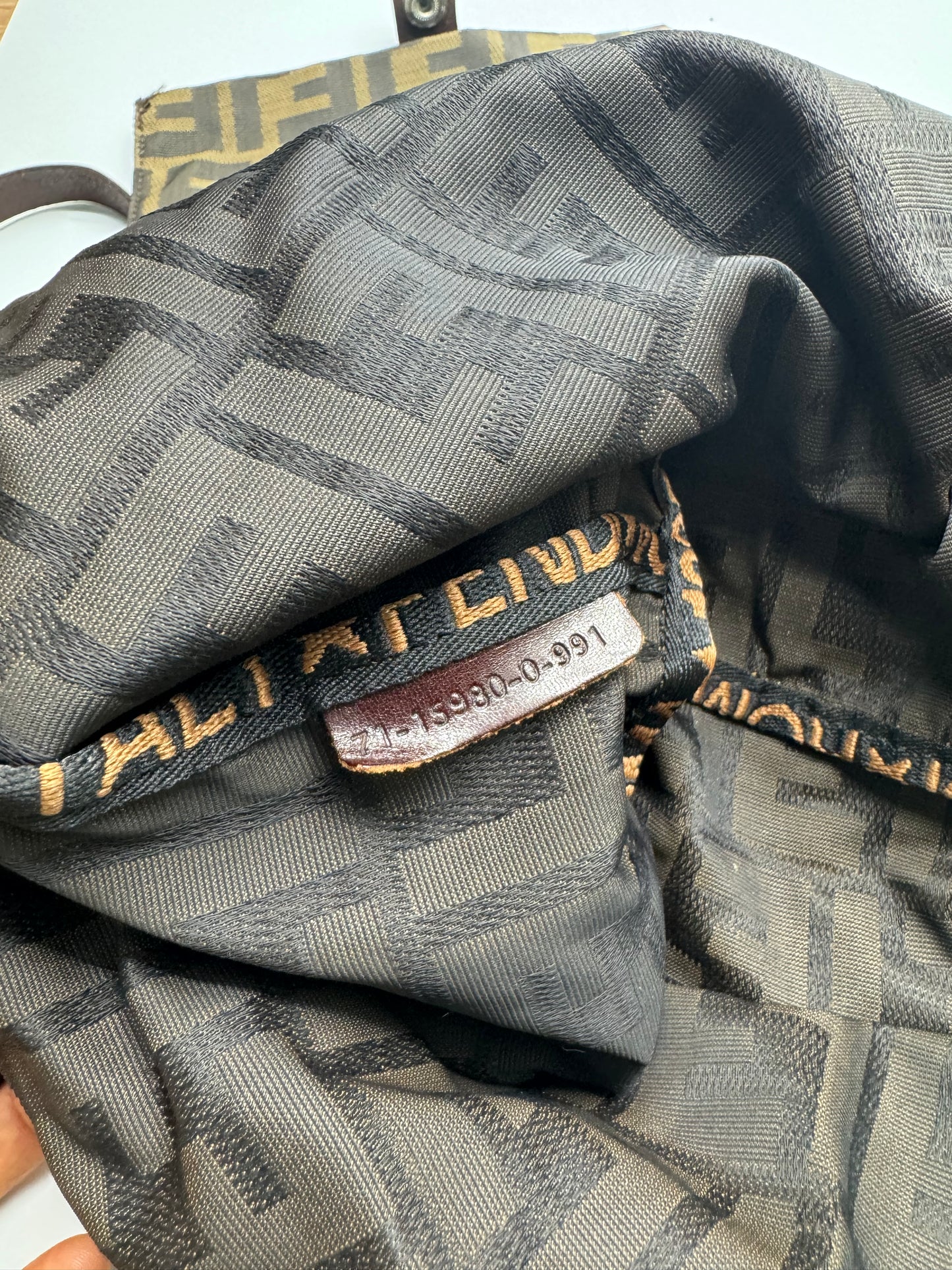 Authentic Fendi Vintage FF Zucca Cloth Backpack