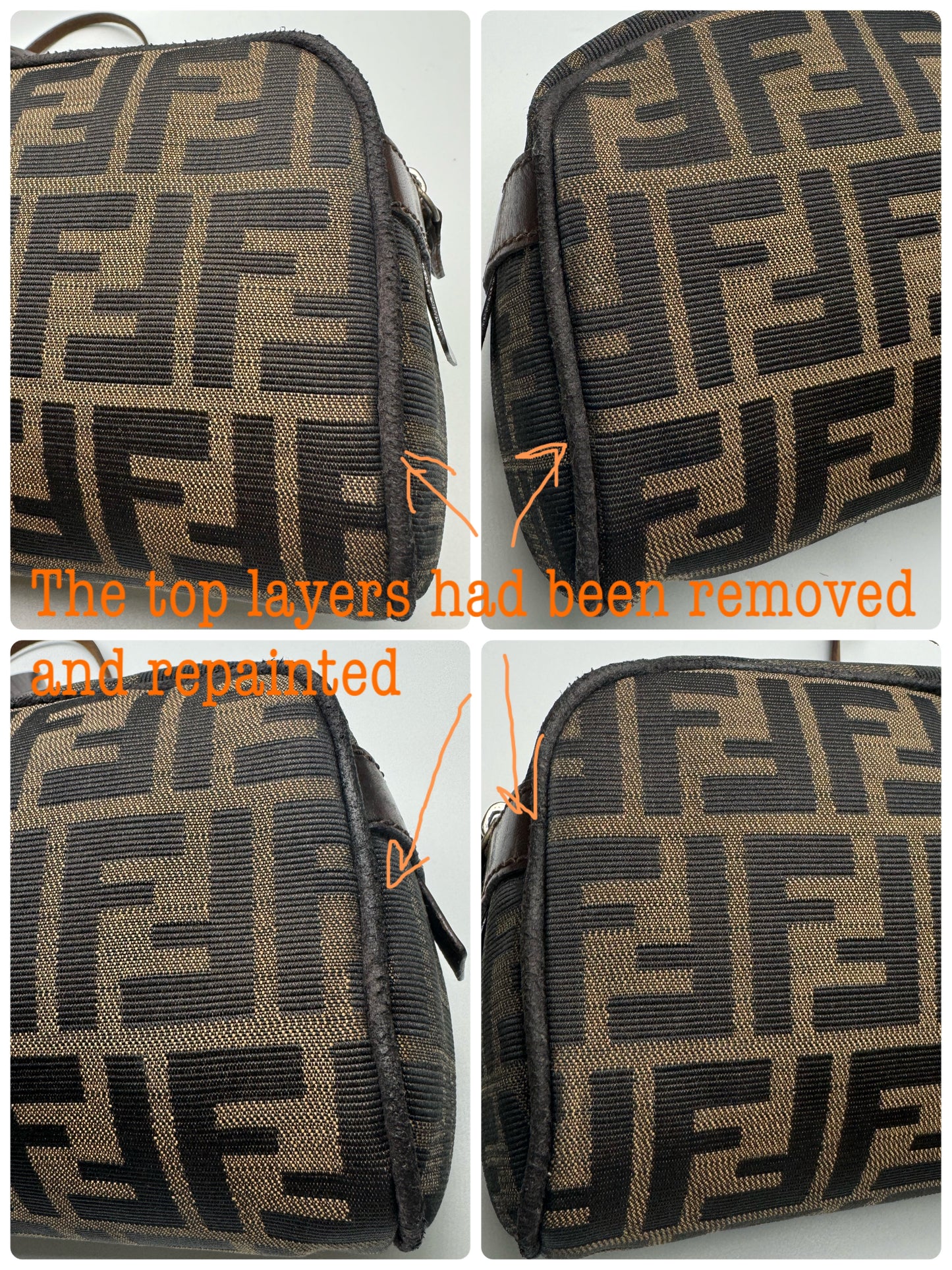 Authentic Fendi FF Zucca Vintage Handbag