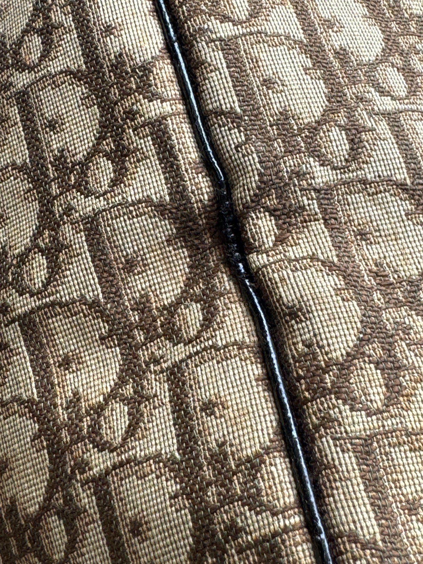 Authentic Christian Dior Brown Trotter Jacquard Cloth Boston 40 Travel Bag