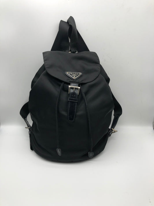 Authentic Prada Medium Black Nylon Backpack
