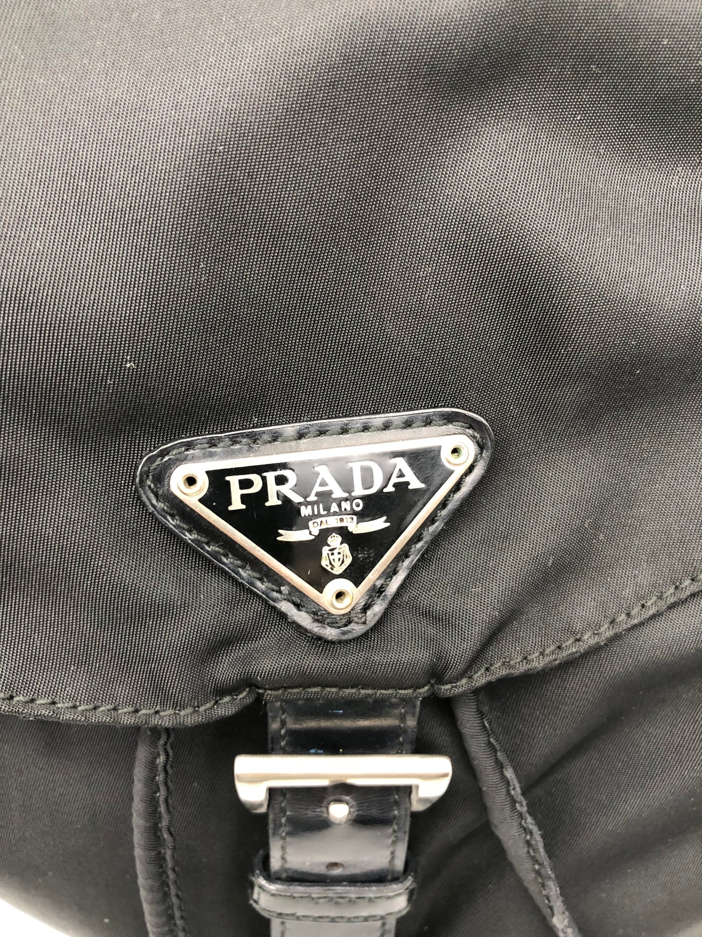 Authentic Prada Medium Black Nylon Backpack