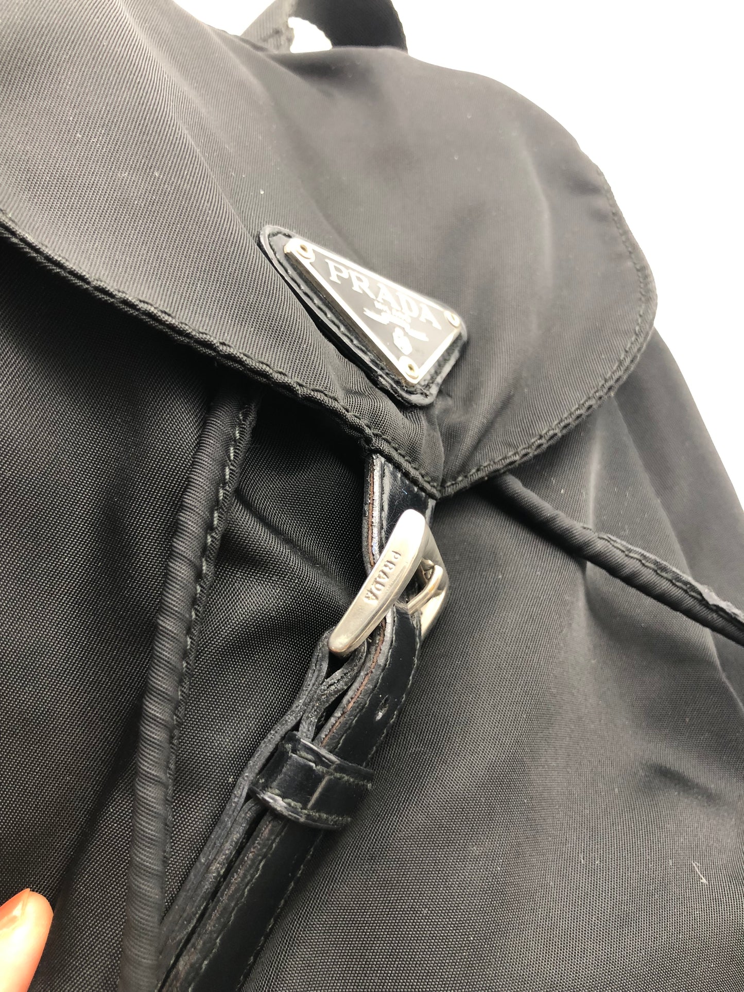 Authentic Prada Medium Black Nylon Backpack