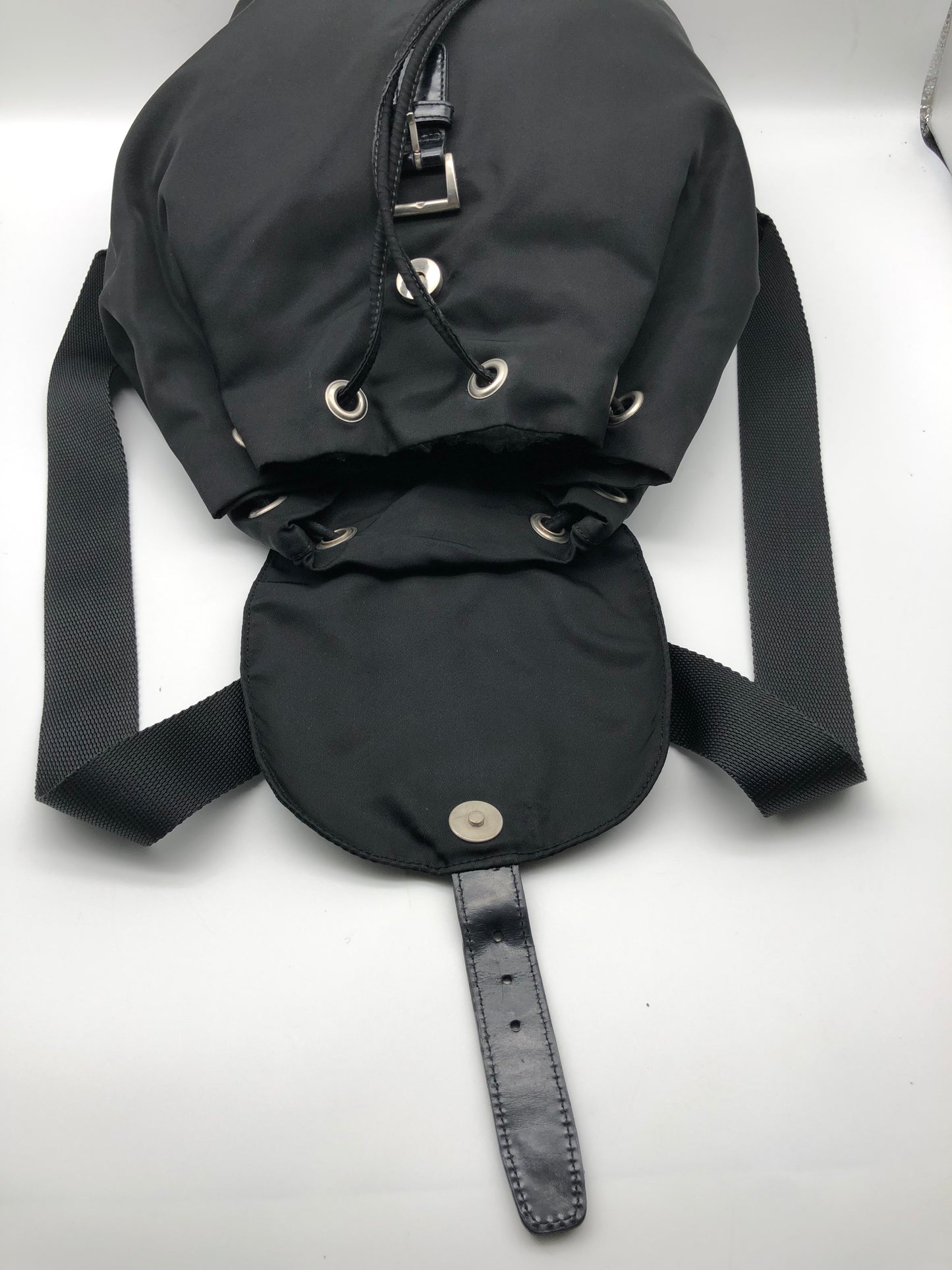 Authentic Prada Medium Black Nylon Backpack