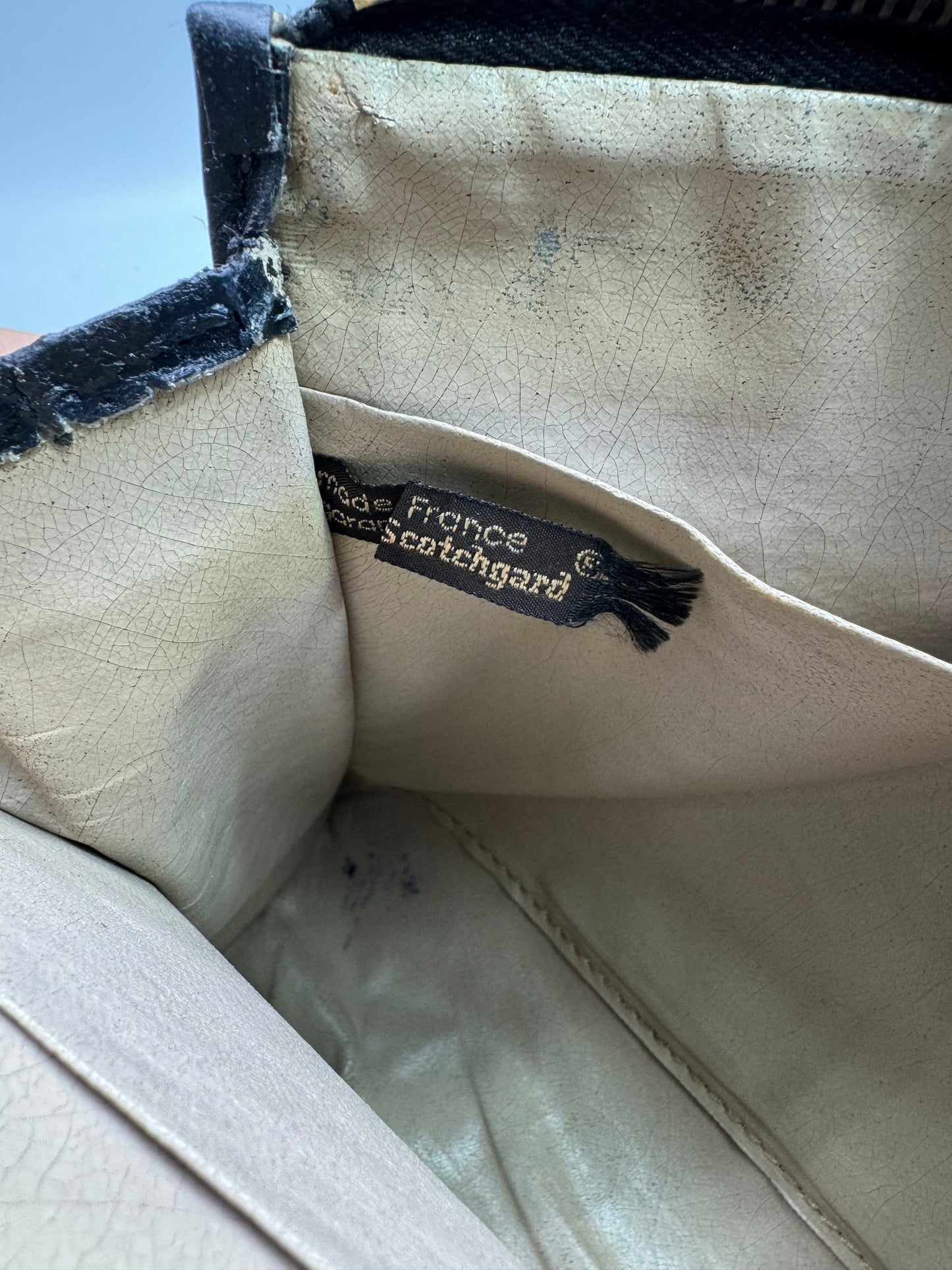 Authentic Christian Dior Black Trotter Jacquard Cloth Clutch