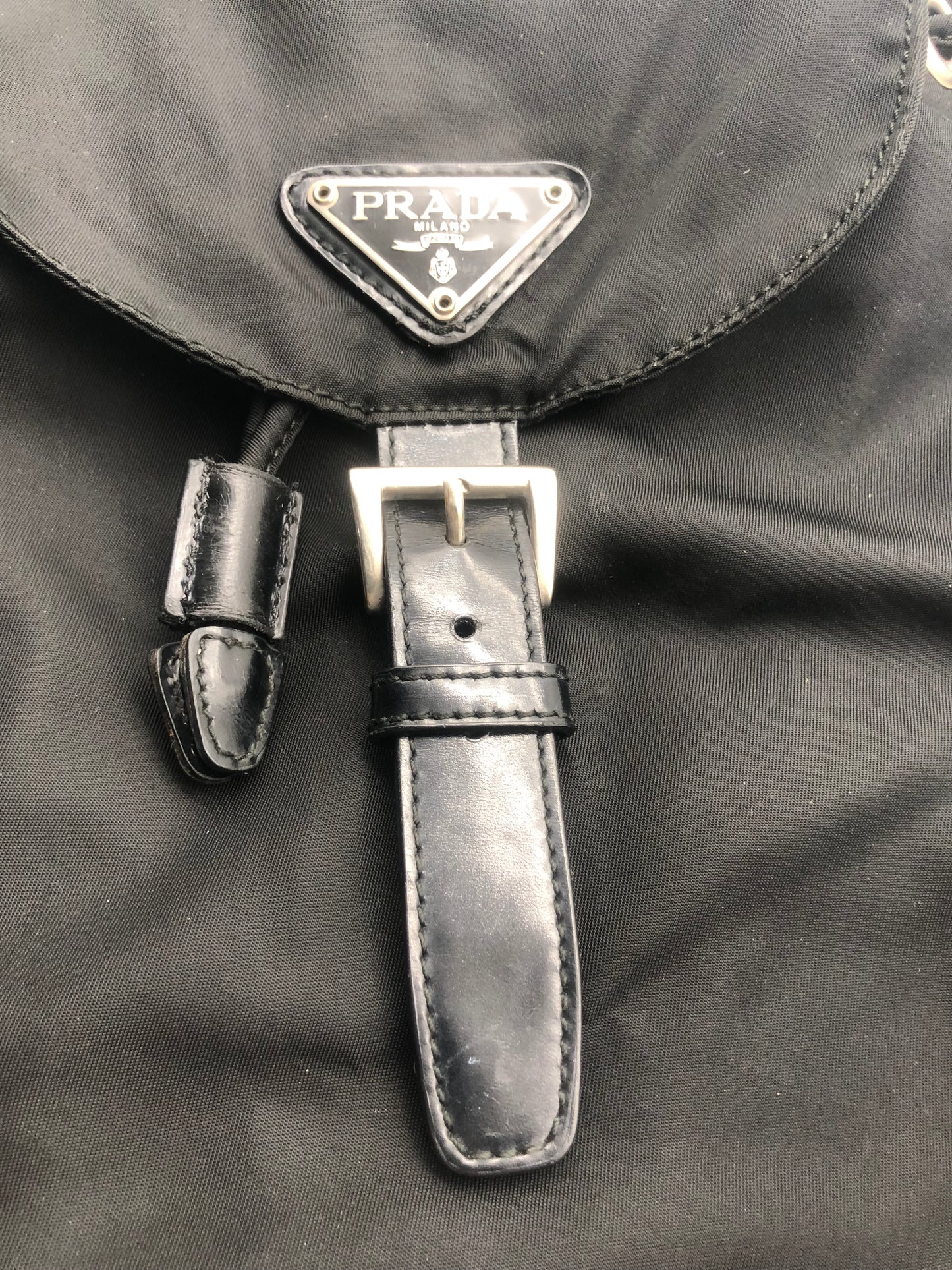 Authentic Prada Medium Black Nylon Backpack