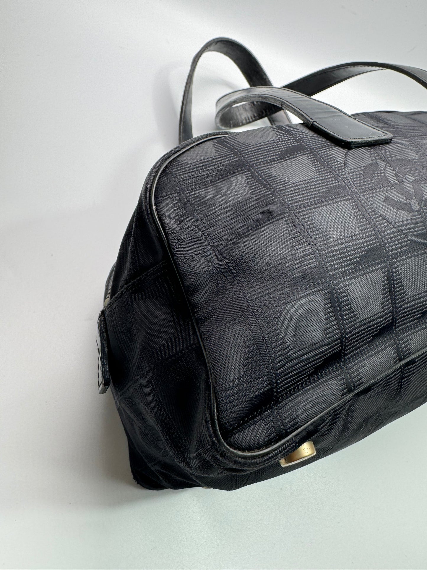 Authentic Chanel Black Traveline Mini Bowling Bag