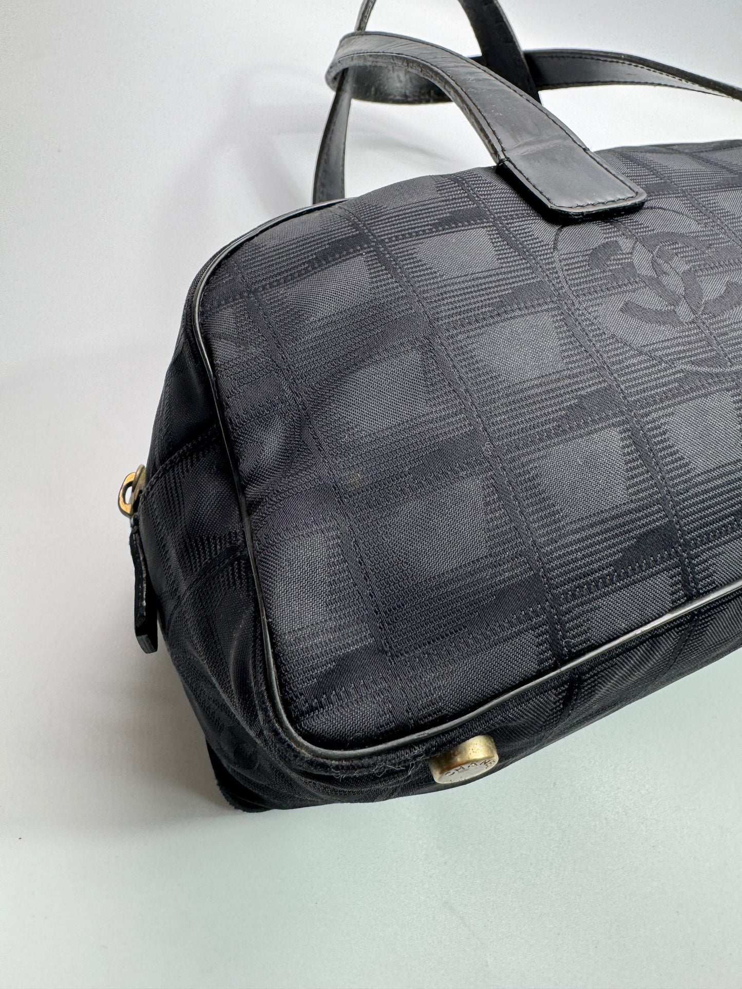 Authentic Chanel Black Traveline Mini Bowling Bag