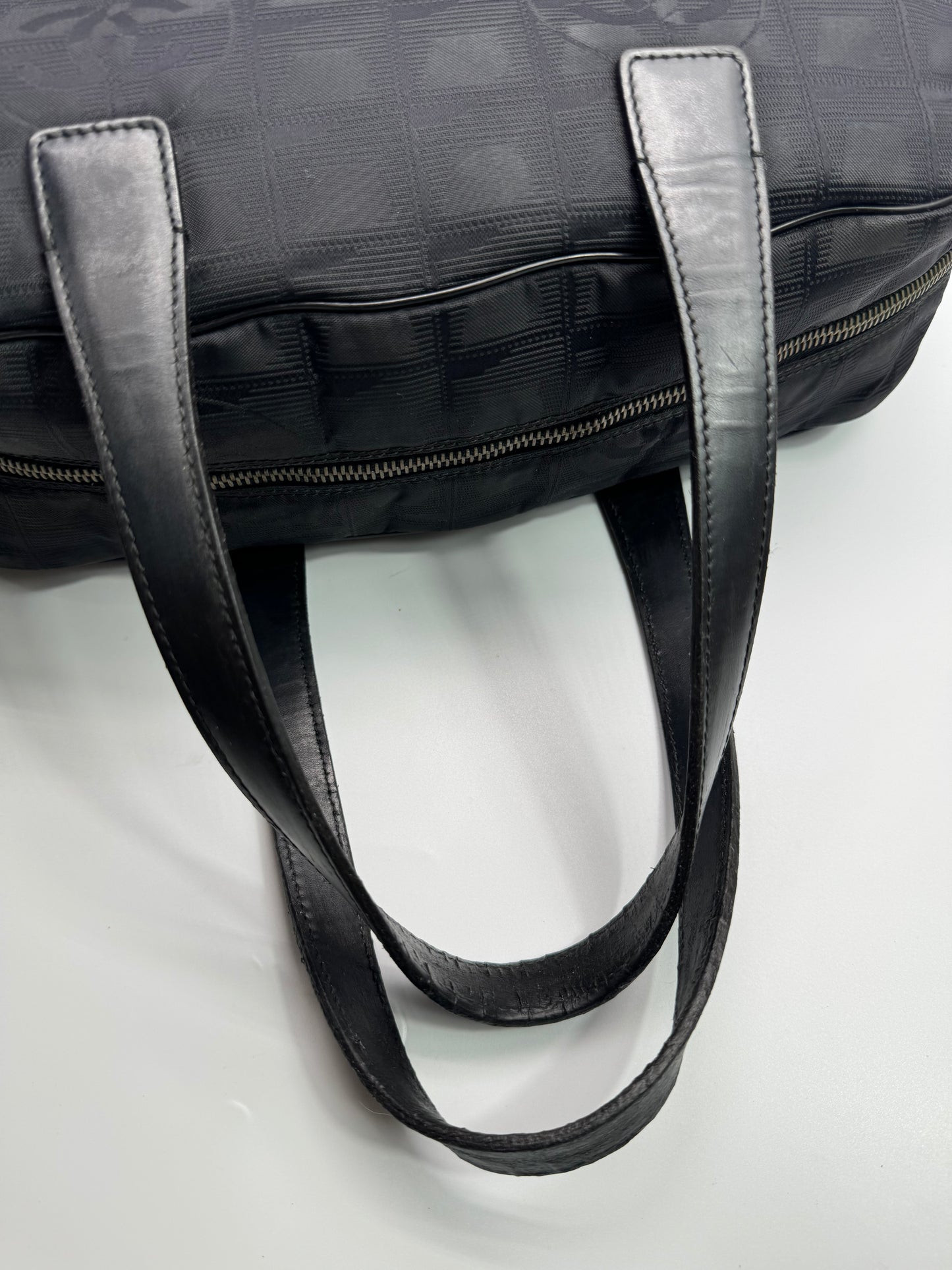 Authentic Chanel Black Traveline Mini Bowling Bag