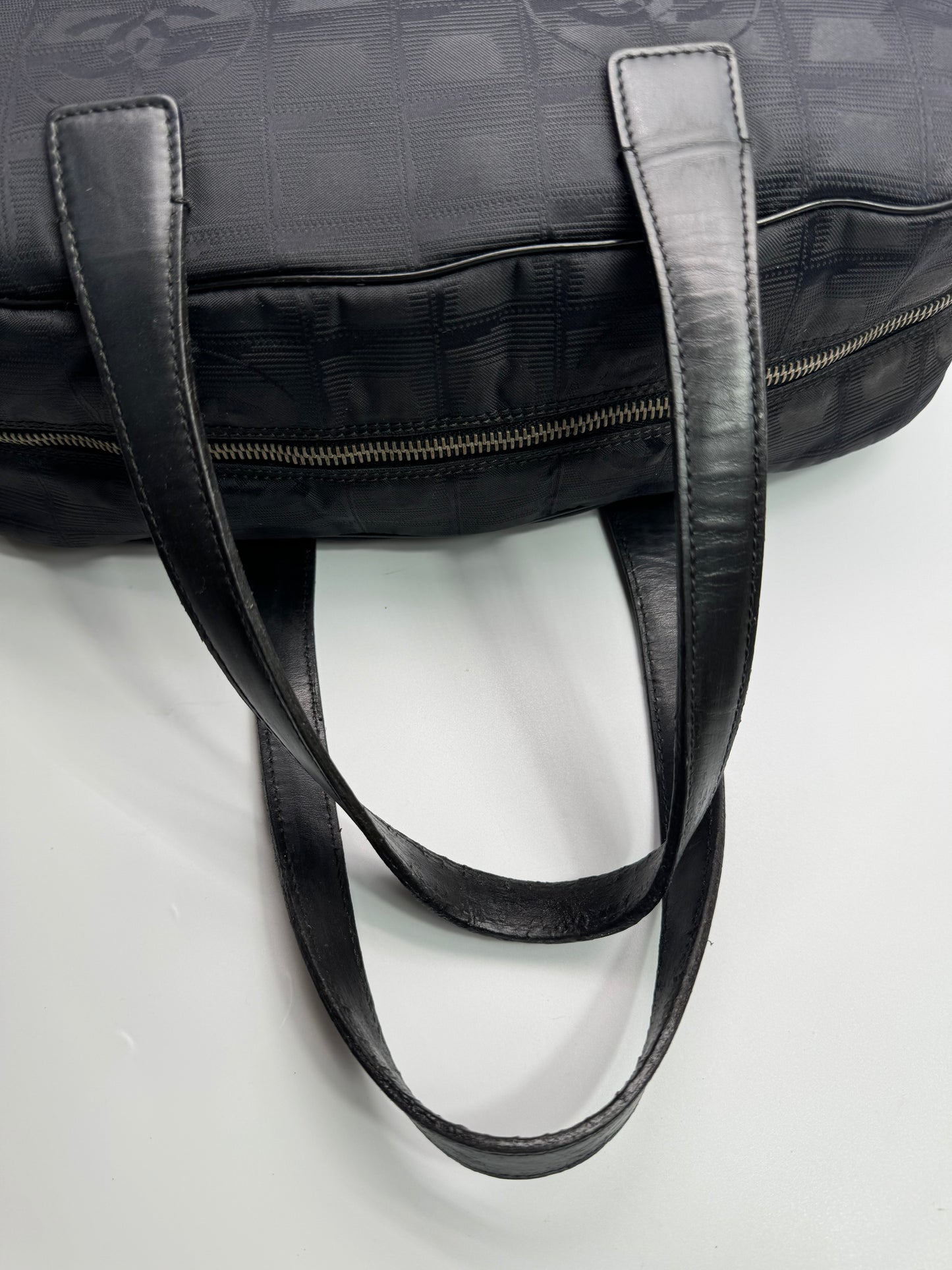 Authentic Chanel Black Traveline Mini Bowling Bag
