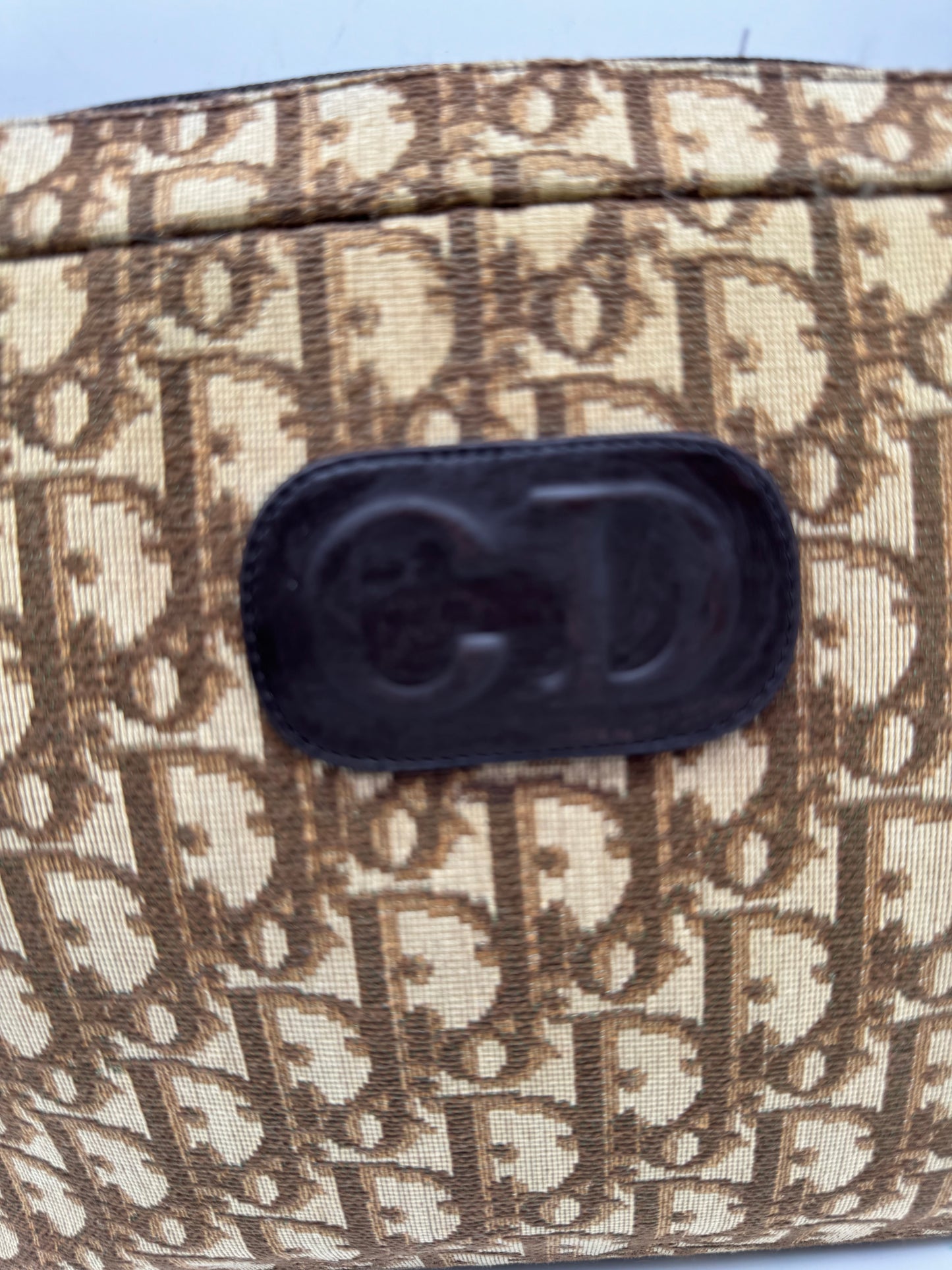 Authentic Christian Dior Brown Trotter Shoulder Handbag