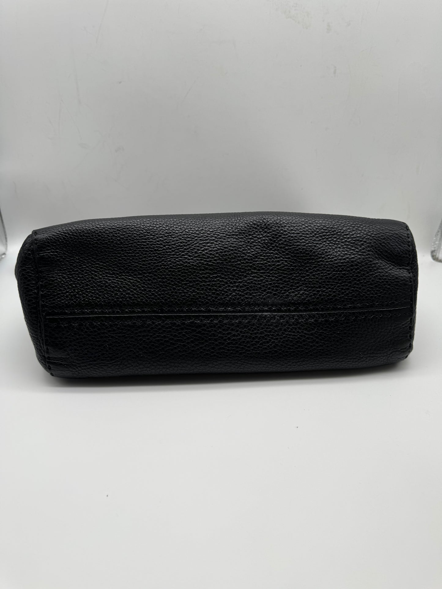 Authentic Prada Black Vitello Daino Leather Hobo Shoulder Bag