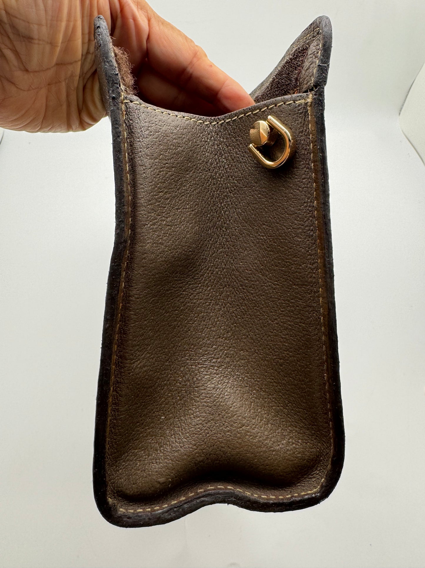 Authentic GUCCI Clutch Brown Monogram Added Strap Shoulder Crossbody Bag