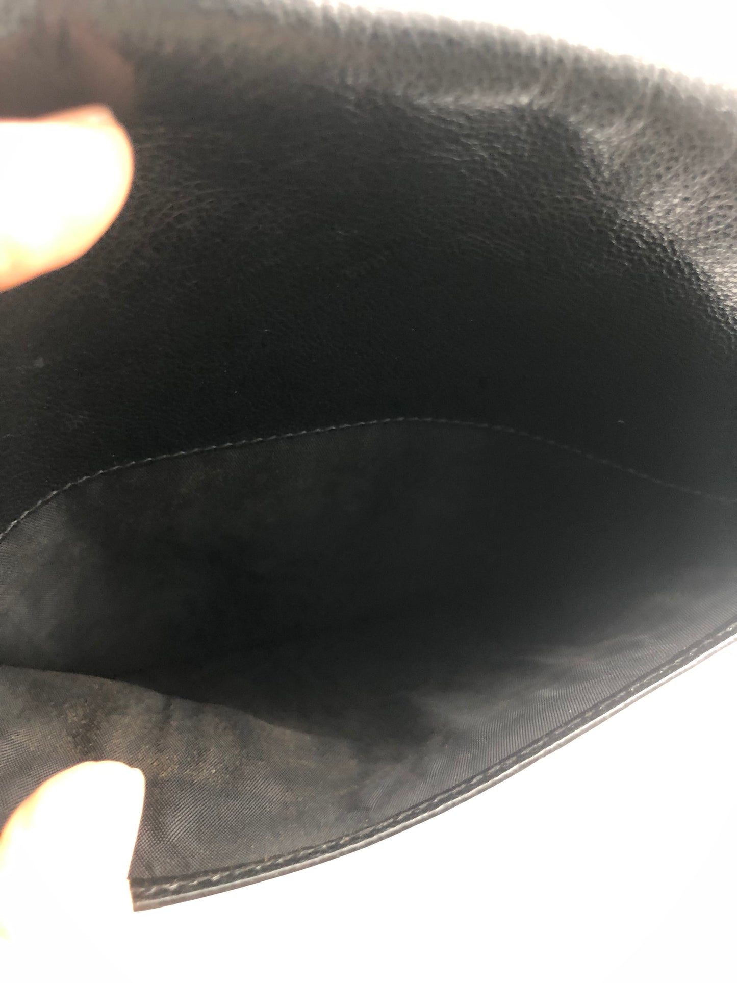 Authentic Celine Vintage Horse Carriage Black Leather Shoulder Bag