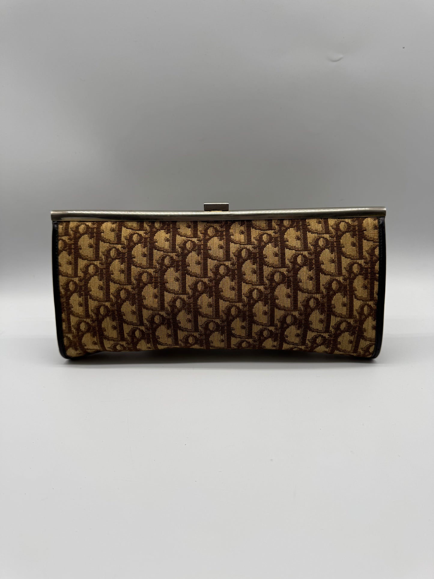 Authentic Vintage Dior Brown Trotter Long Clutch