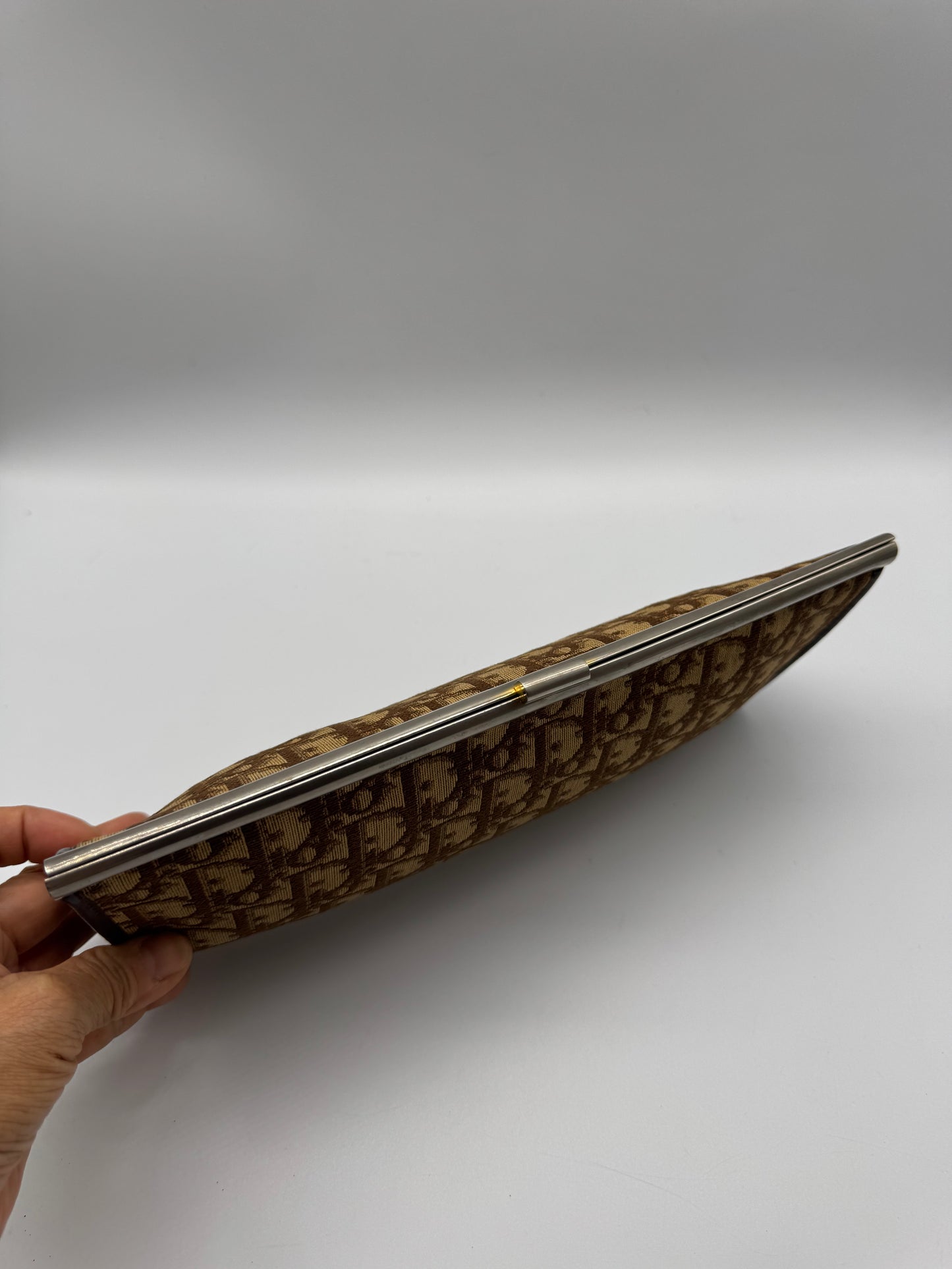 Authentic Vintage Dior Brown Trotter Long Clutch