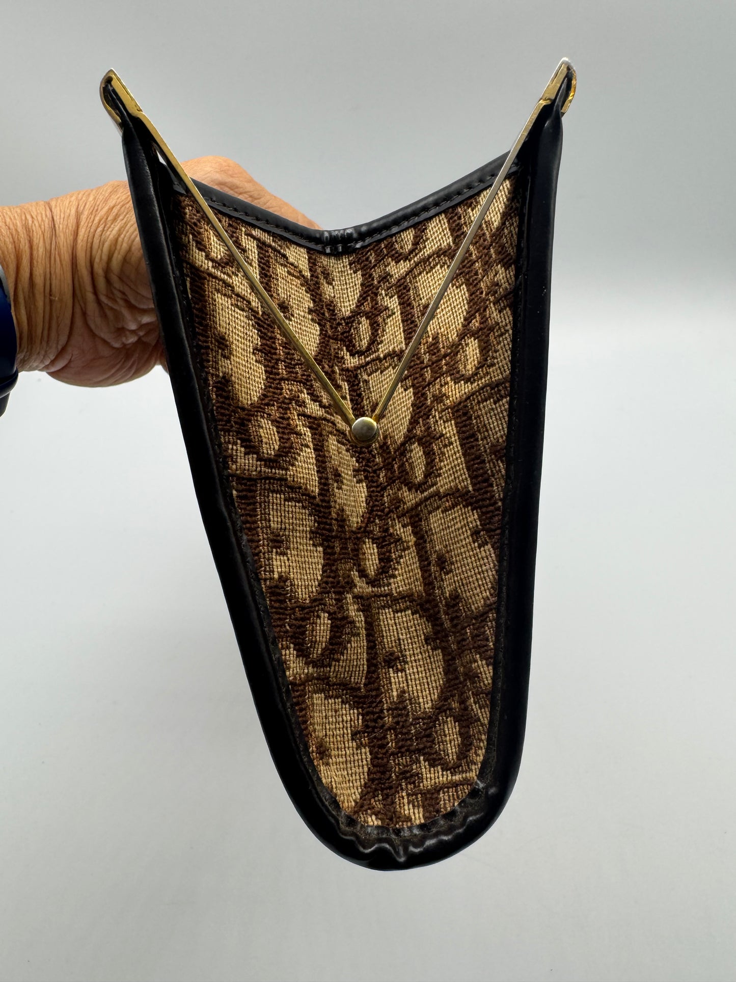 Authentic Vintage Dior Brown Trotter Long Clutch