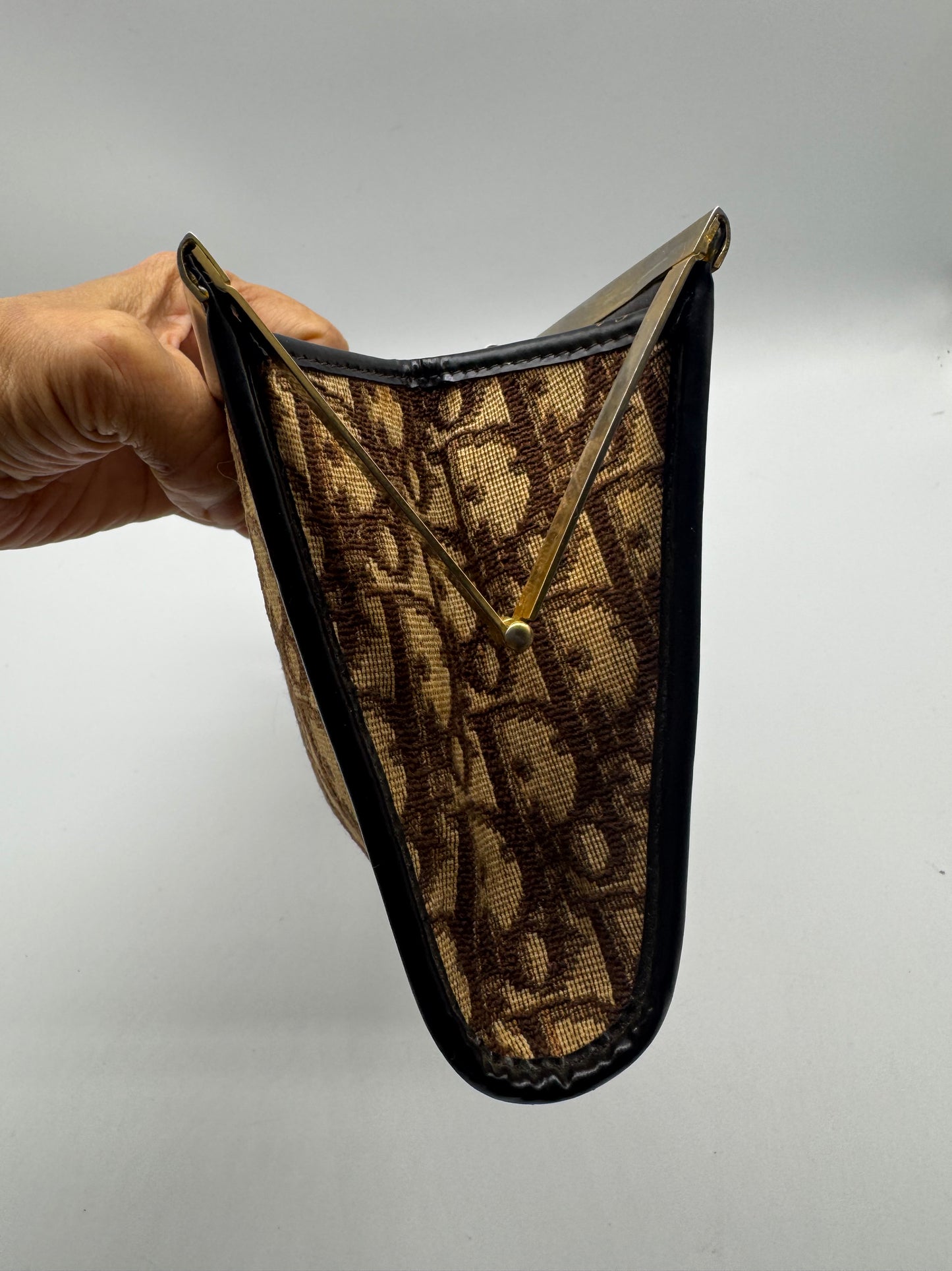 Authentic Vintage Dior Brown Trotter Long Clutch