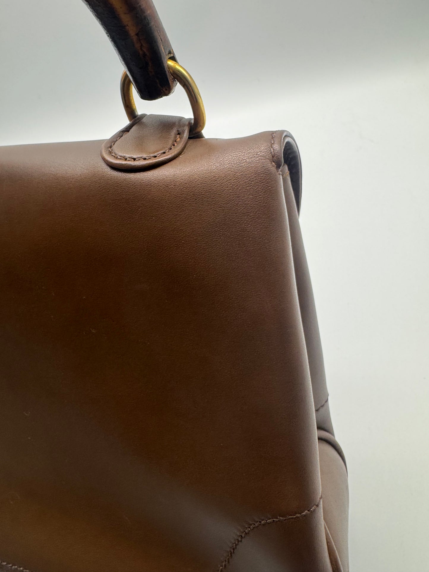 Authentic GUCCI Vintage Bamboo Top Handle Bag