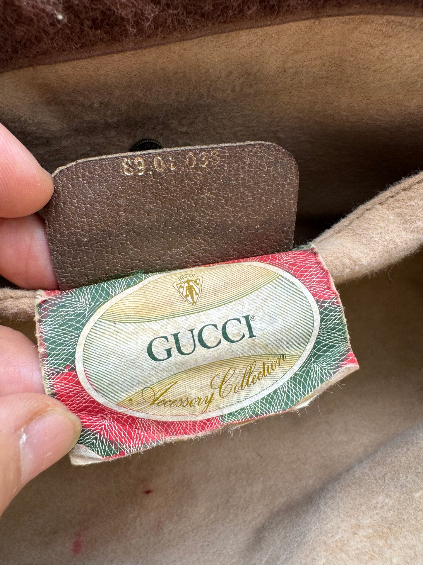 Authentic GUCCI Large Clutch GG Monogram Coated Canvas Added Strap Shoulder/Crossbody Bag