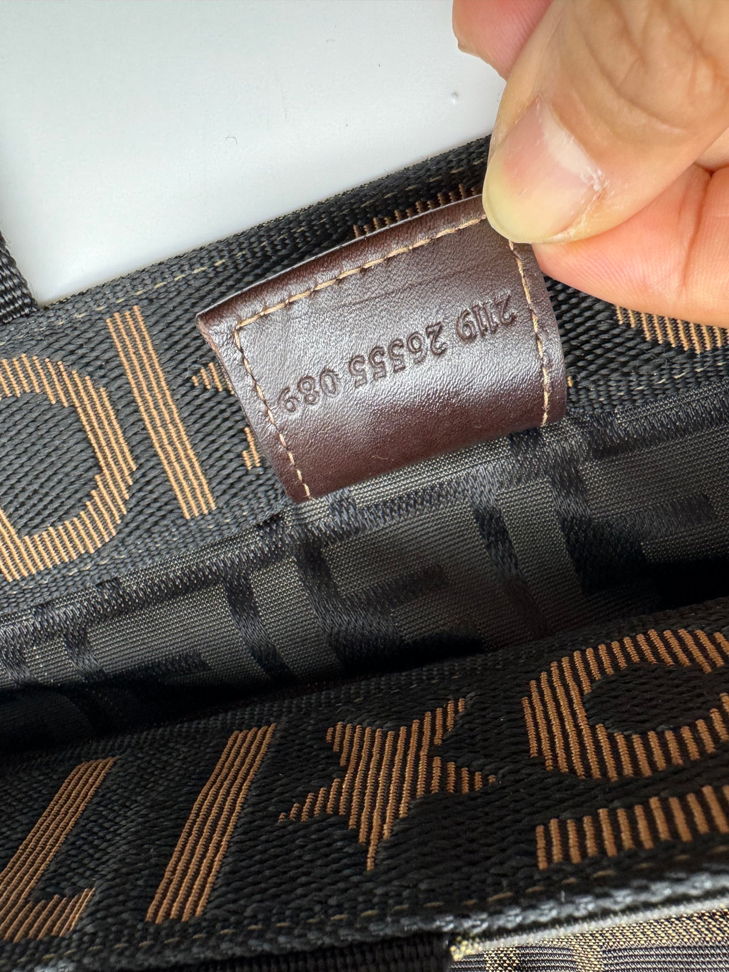 Authentic Fendi Brown FF Zucca Foldable Shopping Tote