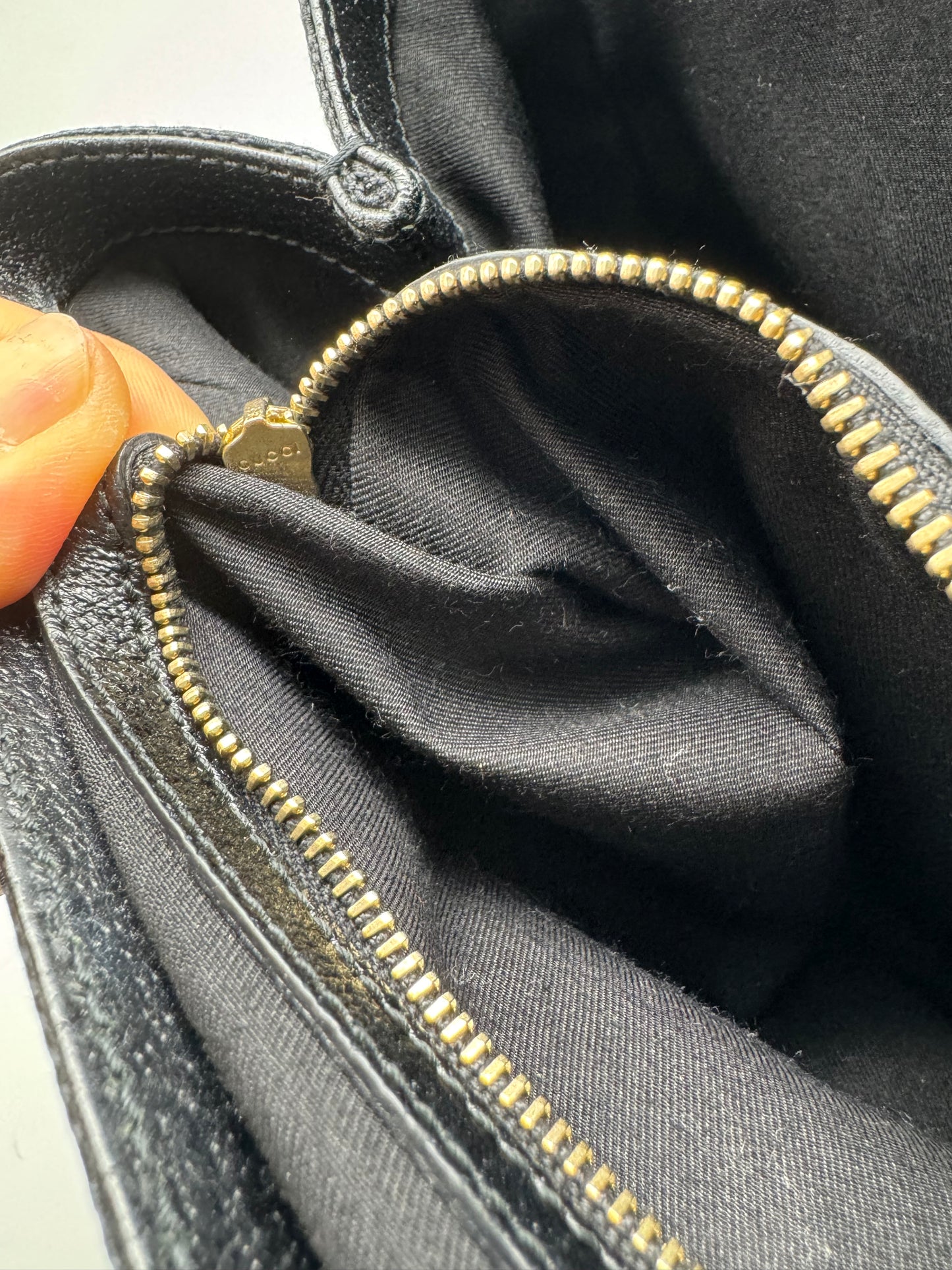 Authentic GUCCI Black GG Monogram Canvas Tote Handbag