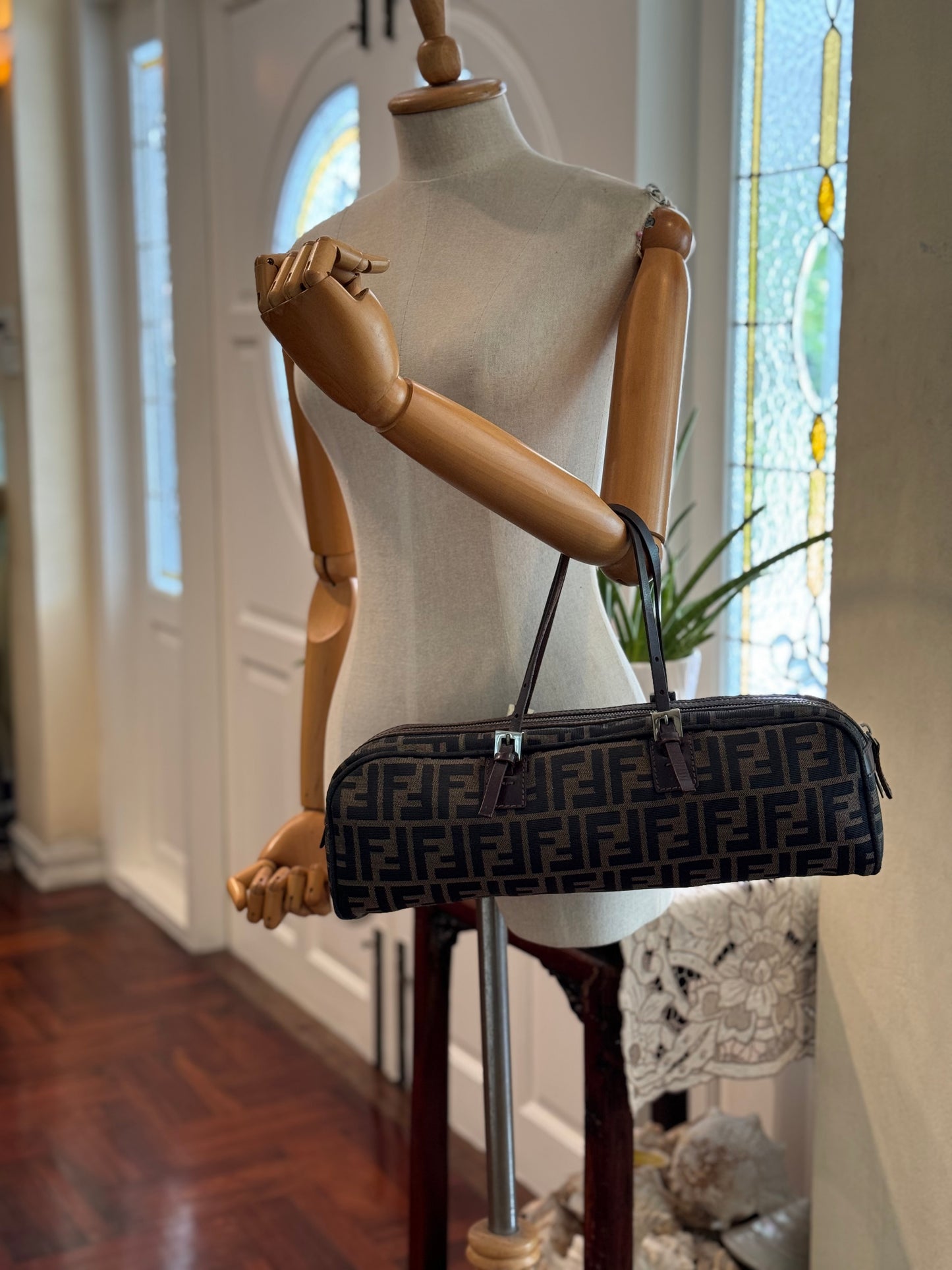 Authentic Fendi FF Zucca Vintage Handbag