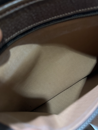 Authentic GUCCI Clutch Brown Monogram Added Strap Shoulder Bag